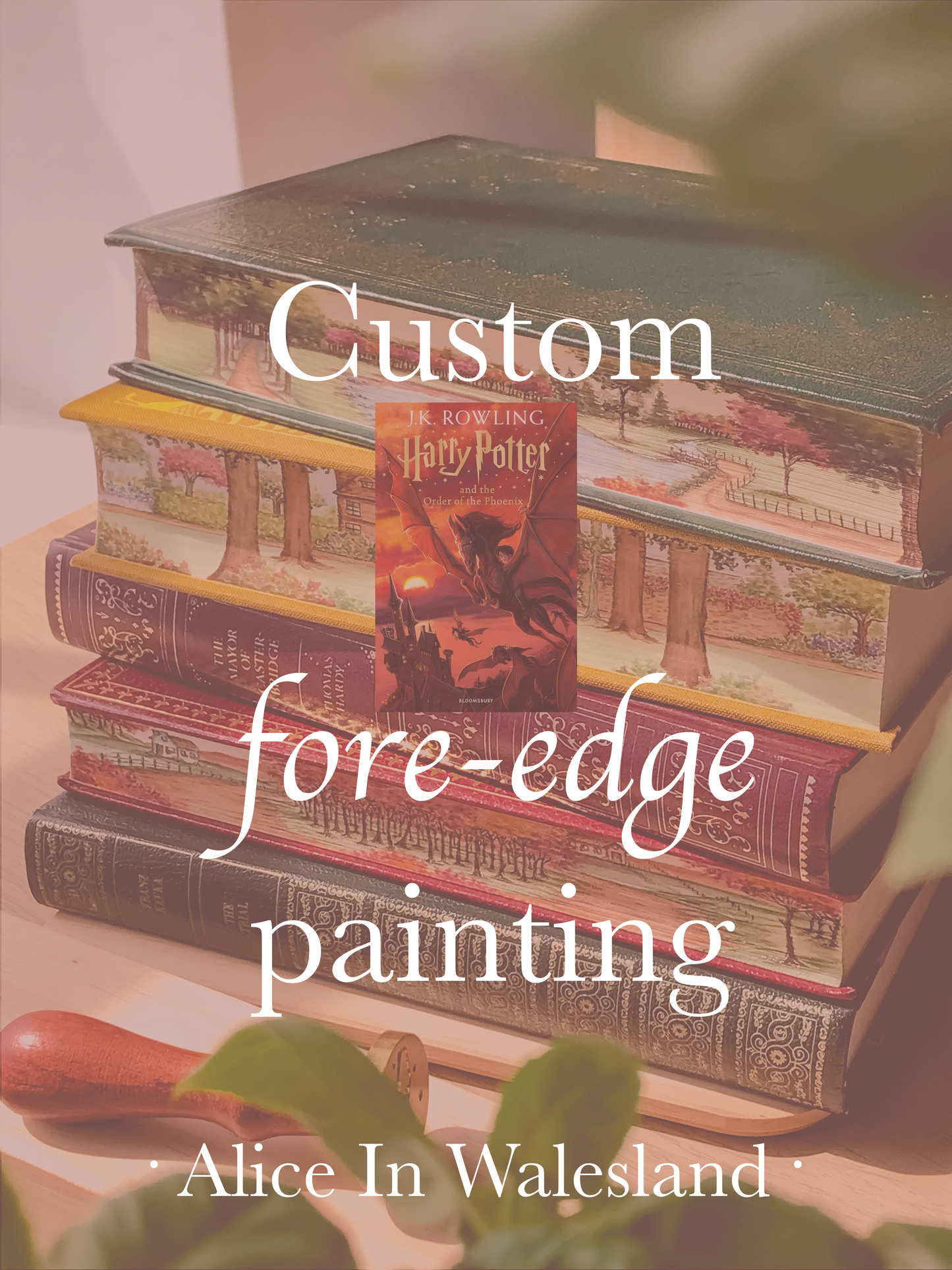Marcia - Custom "Harry Potter and the Order of the Phoenix" Fore-edge Painting