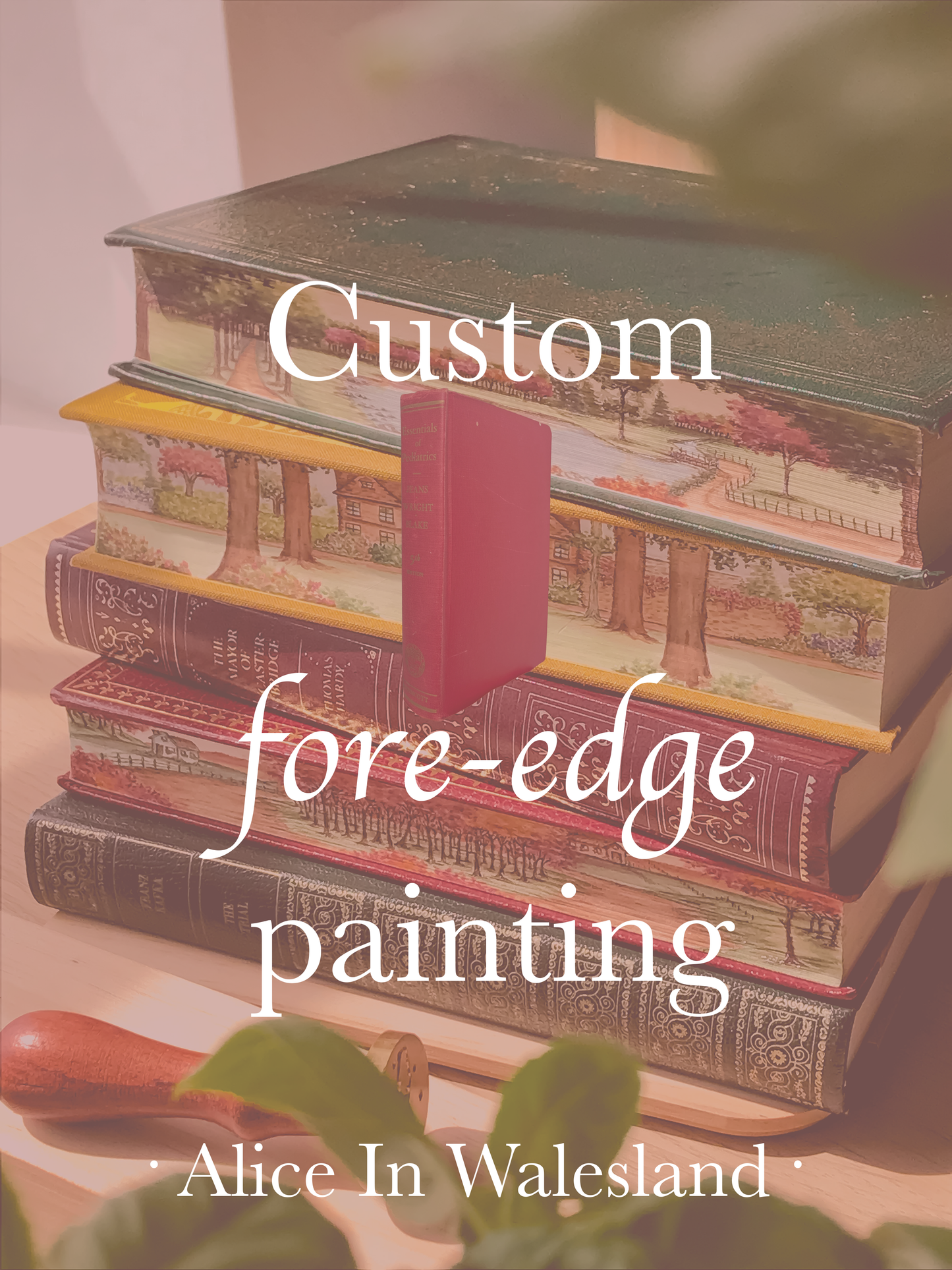 Janet - Custom "Essentials of Pediatrics" fore-edge painting