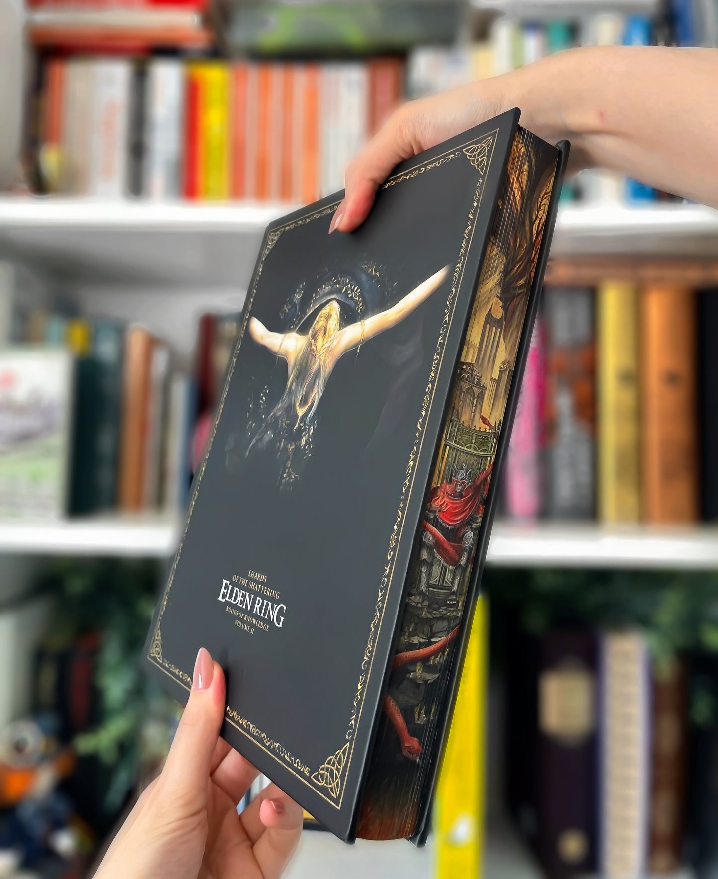 Elden Ring Official Strategy Guide fore-edge painting, Vol. 2 | Painted Elden Ring: Shadow of the Eritrea book - Collector's Item *ONLY COPY