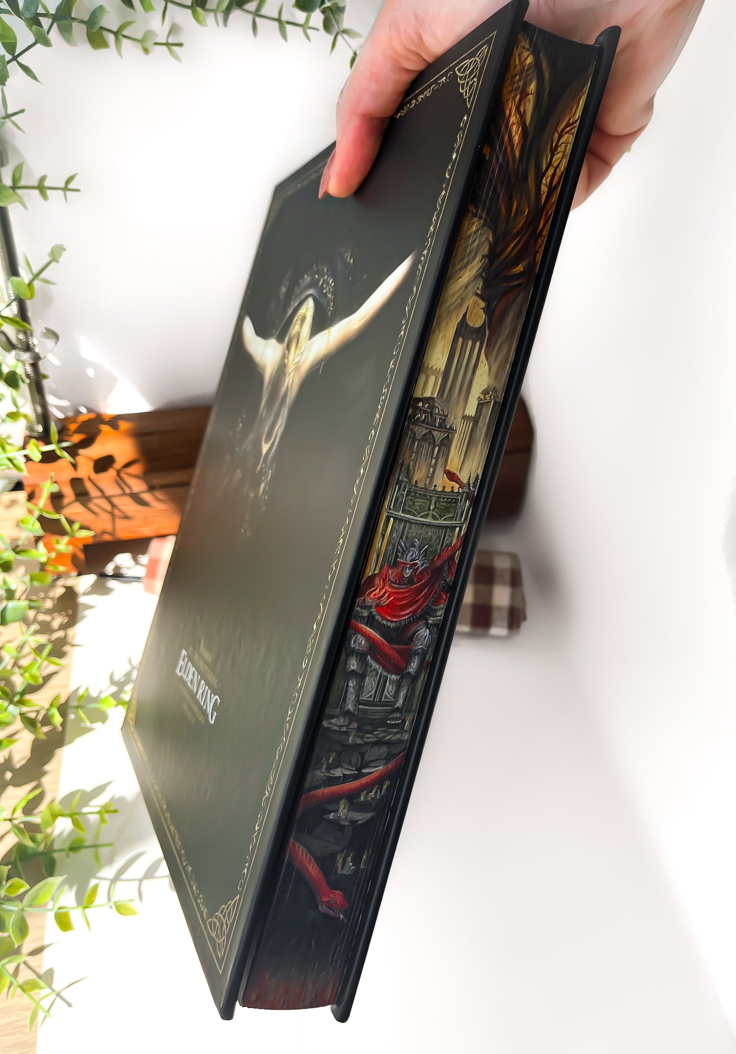 Elden Ring Official Strategy Guide fore-edge painting, Vol. 2 | Painted Elden Ring: Shadow of the Eritrea book - Collector's Item *ONLY COPY