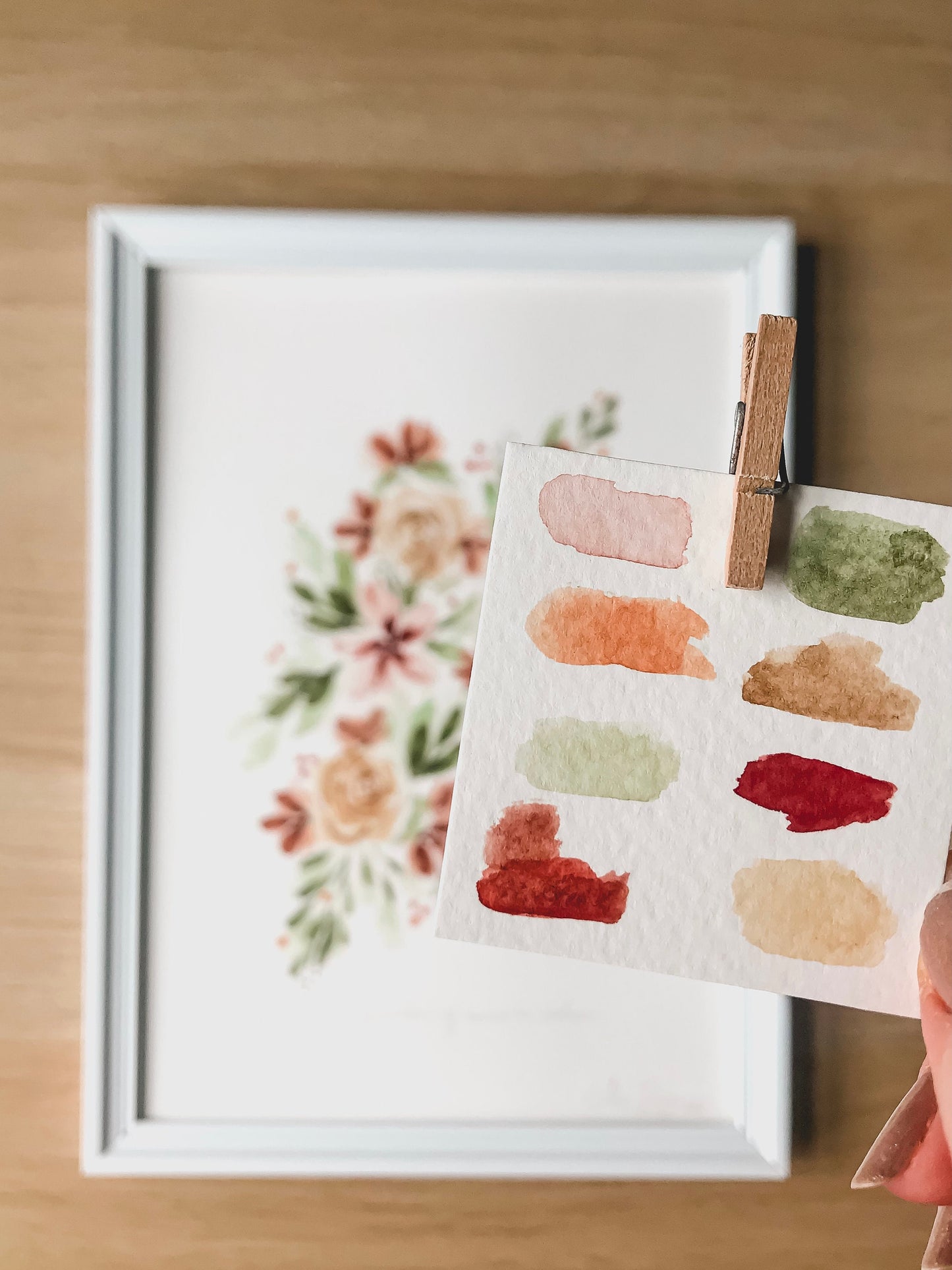 ORIGINAL watercolour painting - Spring collection 'A Garden of Warm Colours' | Size A4