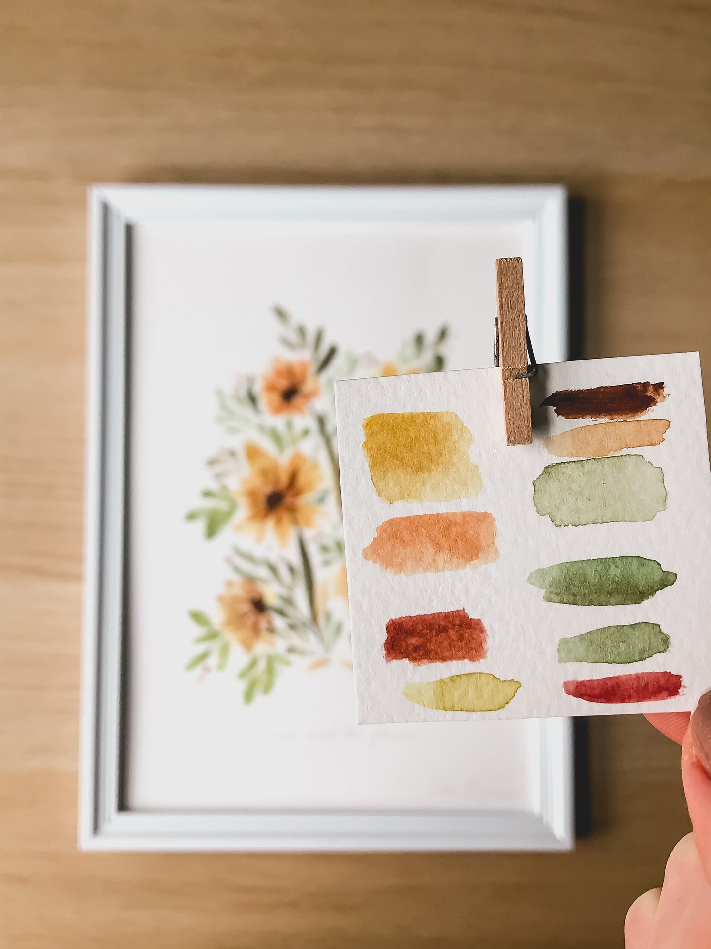 ORIGINAL watercolour painting - SPRING collection 'The suns and the flowers' | Size A4