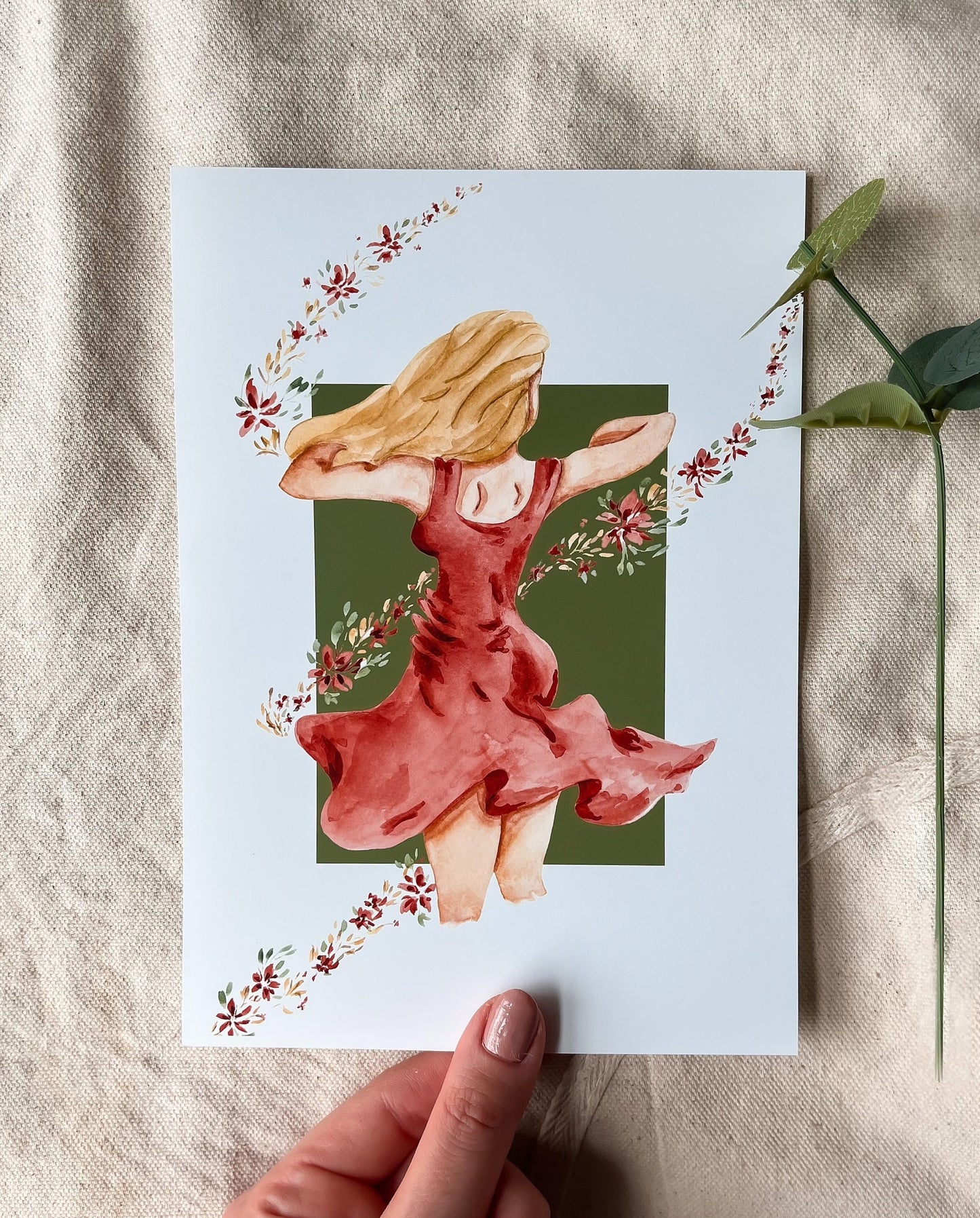 Dance Little Lady, Dance - Watercolour painting - Mr Darcy's home - Print | A5 15 X 21cm