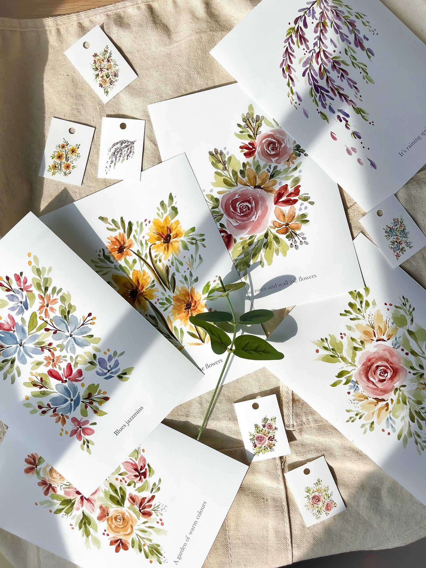 Romantic Floral collection - Original watercolour painting design - 'Colours That Speak to Me' - Print | A5 15 x 21 cm