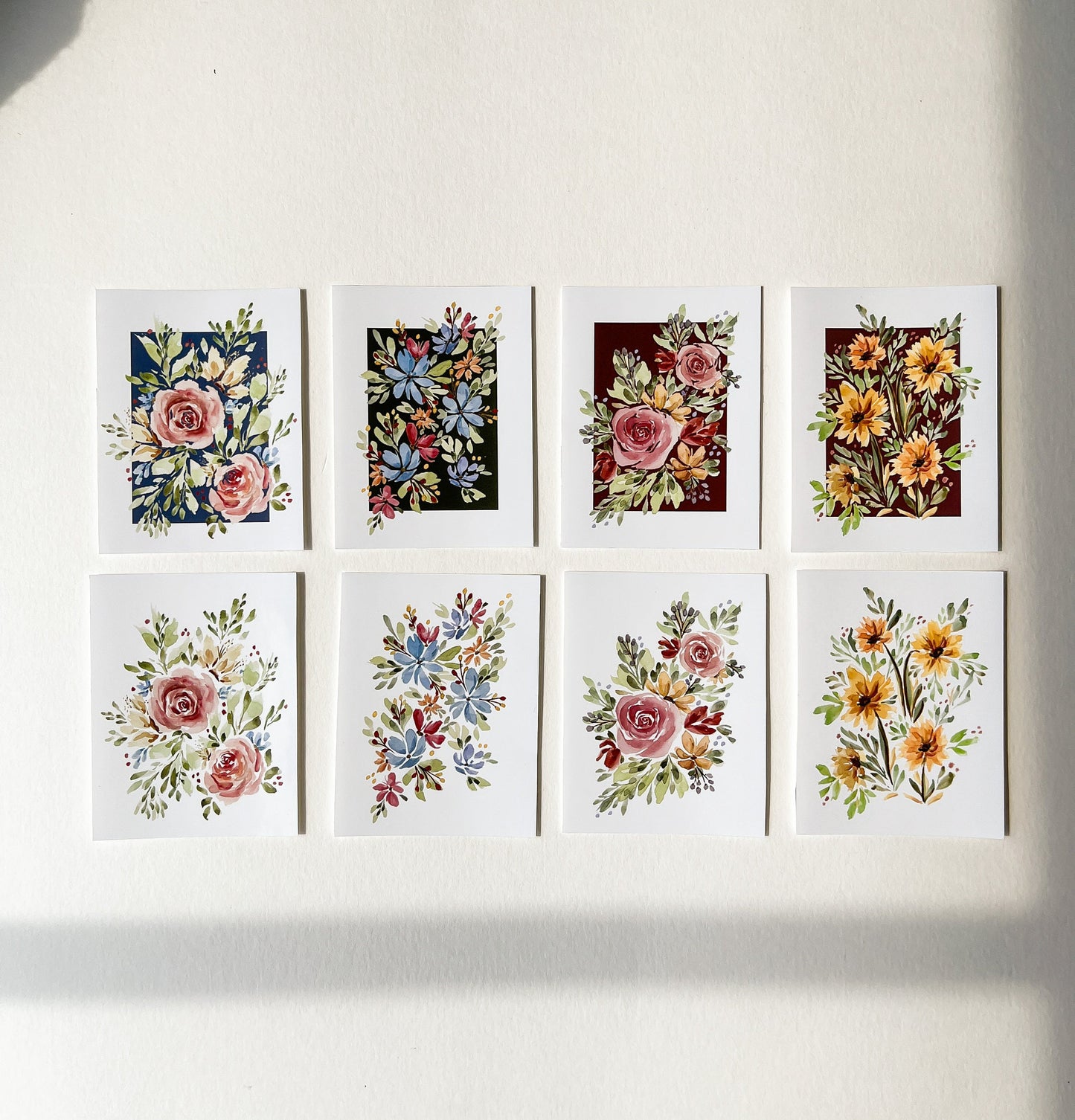 Romantic Floral Vinyl Stickers Collection - set of 8 pcs | Stationery stickers - tear and water resistant