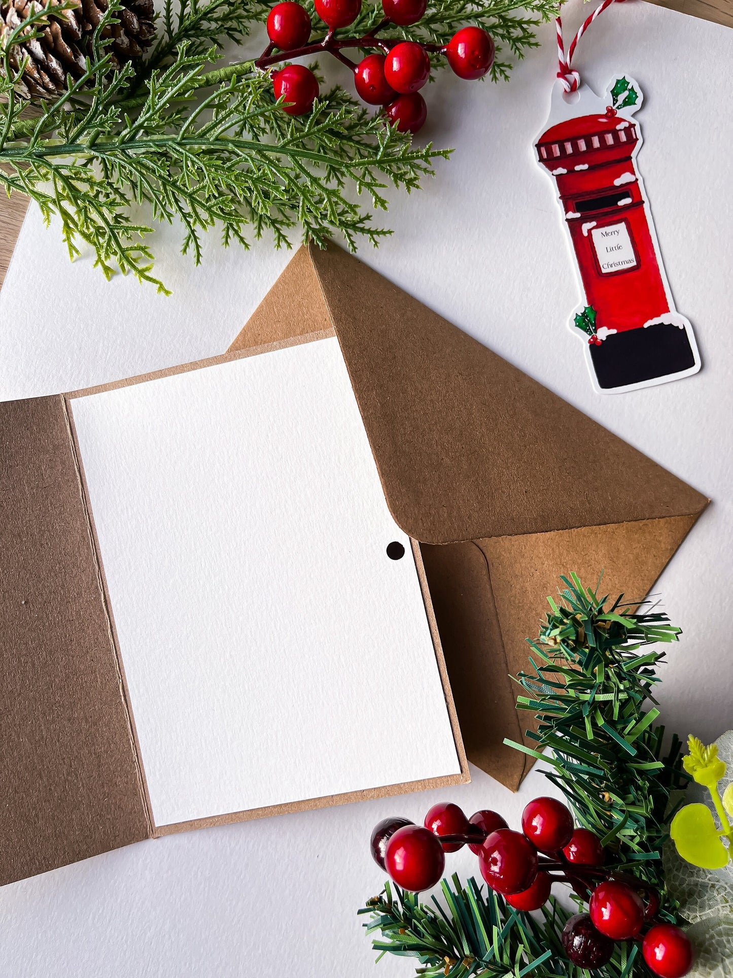 Wizarding Christmas Card - Original handmade, 100% recycled, eco-friendly and acid free Christmas card