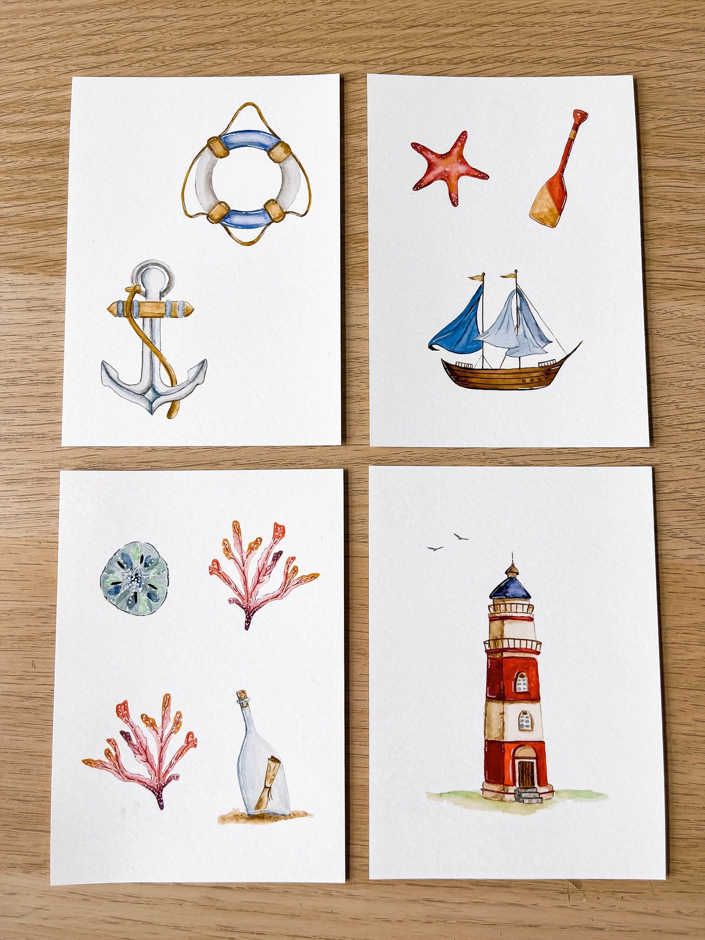 NEW Nautical Watercolour Painting - Small Print | 13 x 9 cm - Nautical Collection
