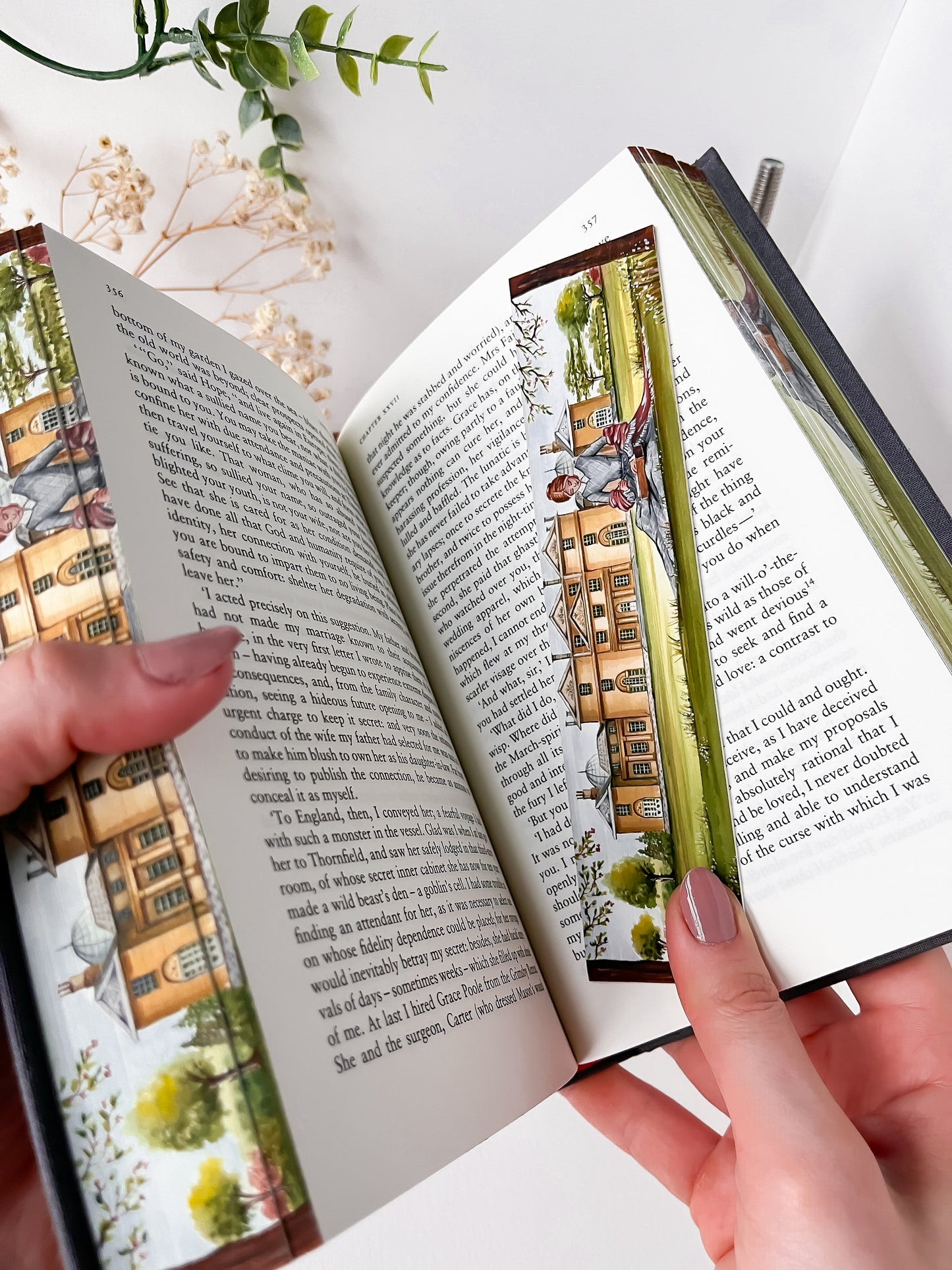 NEW Romance Novels Bookmark - Made from original Jane Eyre fore-edge painting