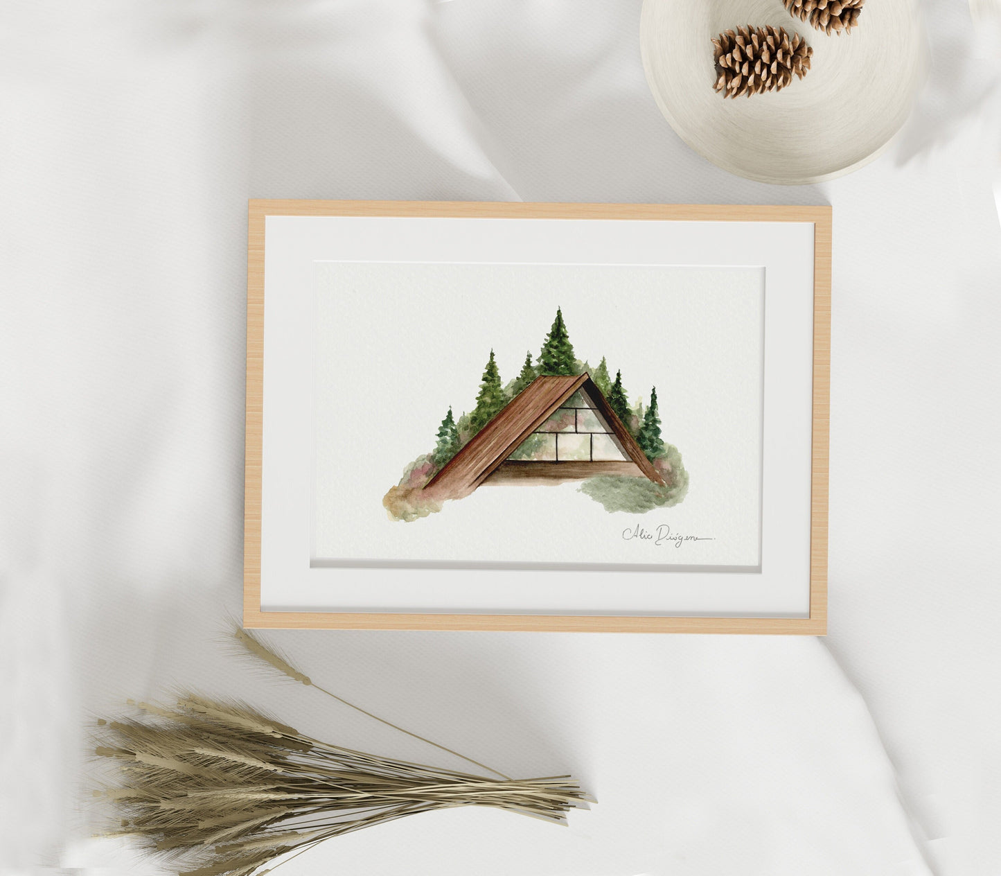 Watercolour painting, The Autumn House - Print | 2 sizes 10 x 15 cm / 15 x 20 cm